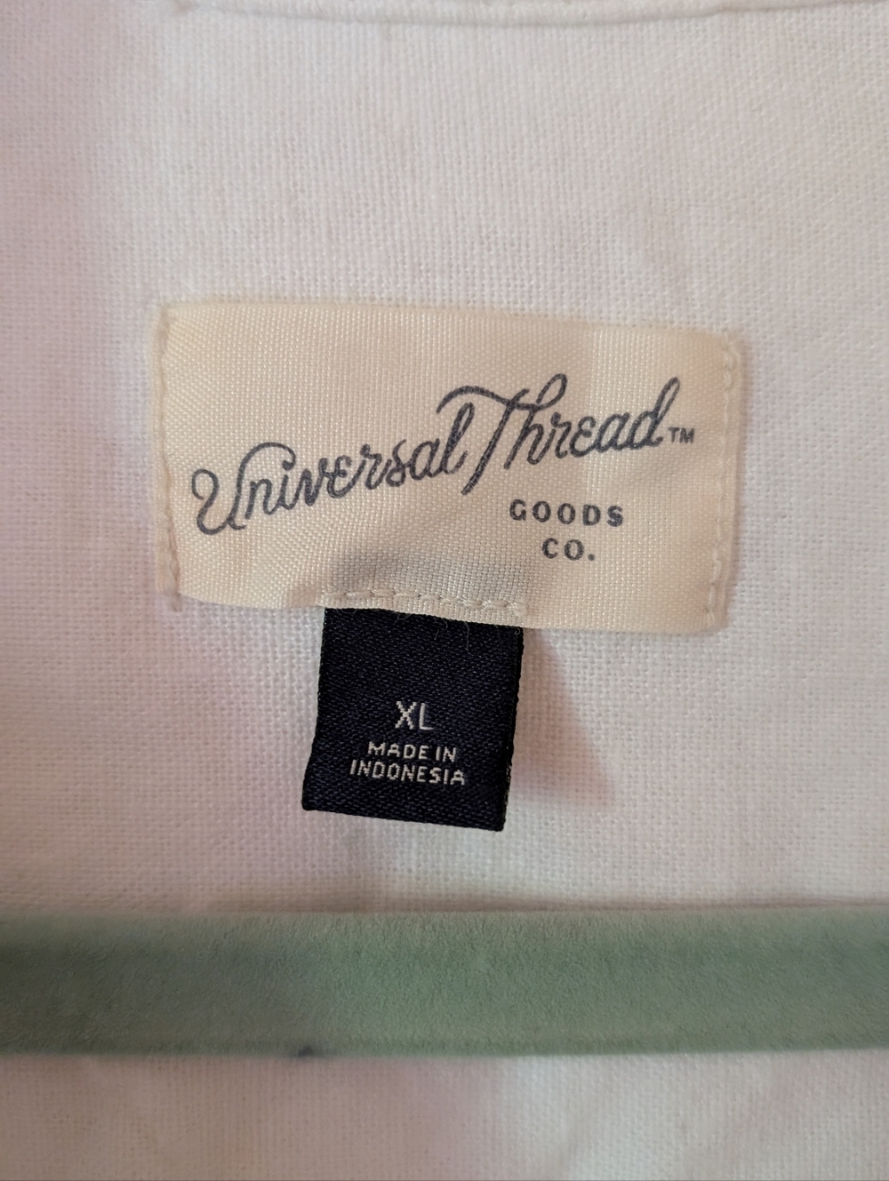 Universal Thread White Linen Cropped Camp Shirt - Picture 2 of 4
